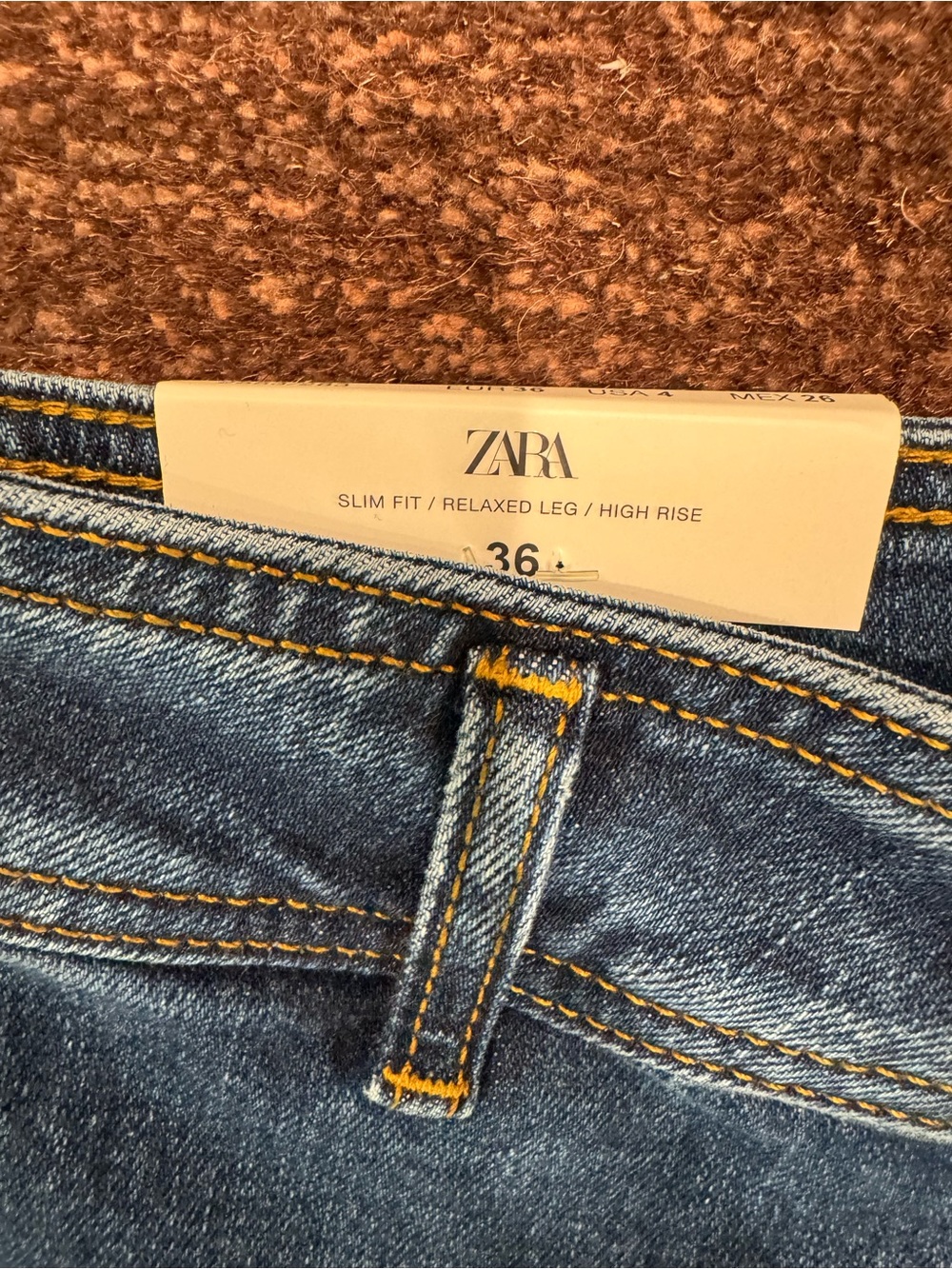 NWT Zara The Marine Straight Jeans - Picture 3 of 4